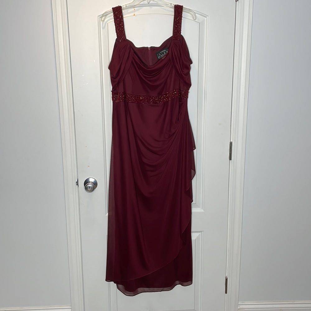 Alex Evenings dress 16W purple